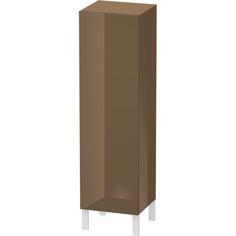 Armoire Duravit L-CUBE 400x363x1320mm ouverture gauche brun olive haute brillance