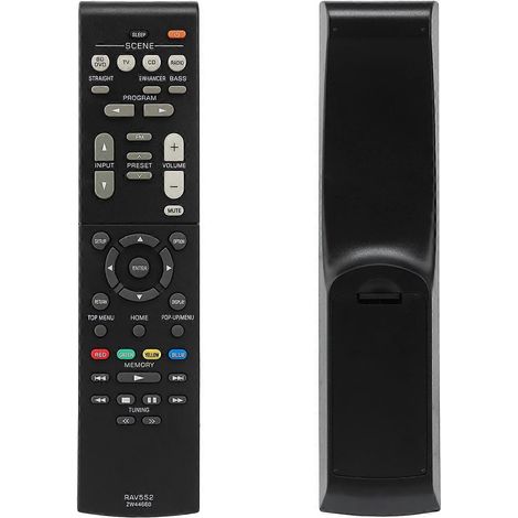 Nouvelle télécommande RAV552 ZW44660 compatible avec les amplificateurs home cinéma AV YAMAHA HTR-2071, RX-V283 et RX-V283BL. (1/5)