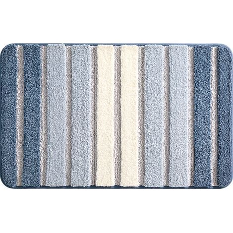 Tappetino da bagno antiscivolo 40 x 60 cm, extra morbido, lavabile in lavatrice, assorbente, blu (1/5)