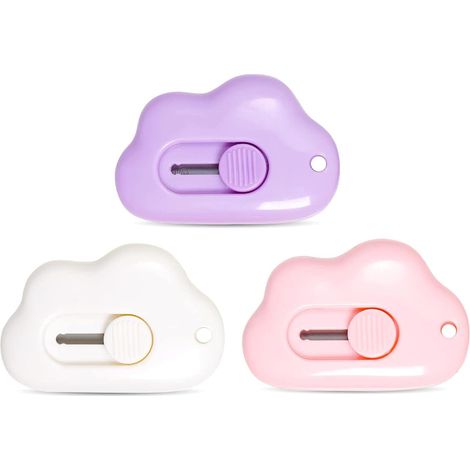 Cutter - 6 Cm - Plastique Y Acero Inoxidable - Para Abrir Sobres Y Cartones - 1 Unidad (1/5)