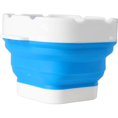Seau pliable pour le lavage des brosses, base professionnelle en silicone épais avec planche à récurer, bleu, convient aux débutants.