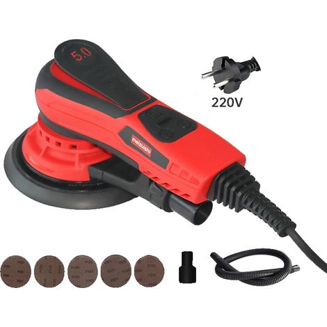 Ponceuse orbitale aléatoire, moteur sans balais, fonction d'aspiration intégrée, 220V 5.0mm (1/2)