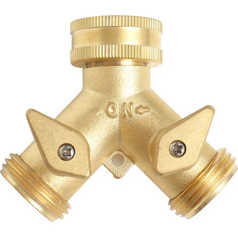 Connecteur Y pour eau en laiton, raccord étanche résistant à la chaleur, répartiteur de robinet 2 voies, type A (1/5)