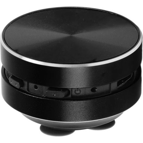 Enceinte Bluetooth à conduction osseuse avec ventouse, son stéréo avec basses, microphone intégré, radio FM, pour la salle de bain et l'extérieur (noire) (1/4)