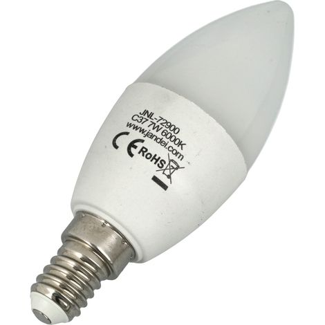 Jandei - Pack x10 Bombilla LED tipo Vela C37 7 vatios Rosca E14 Color de la luz Blanco frio (1/5)