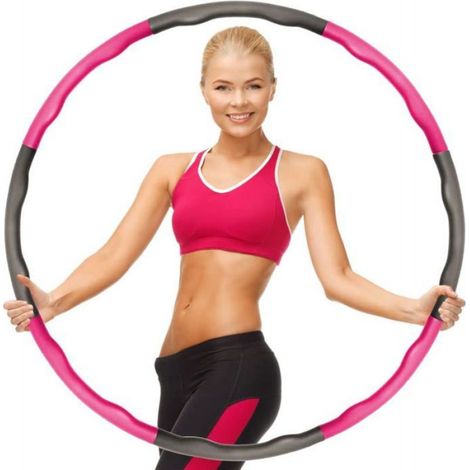 Hula Hoop Cerceau amovible de 6 à 8 pièces pour fitness, entraînement, bureau ou abdominaux (1/3)
