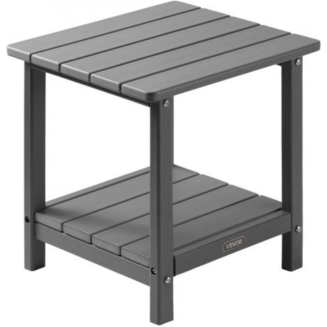 Tavolino da Giardino 2 Ripiani 45 x 38 x 44 cm, HDPE (1/5)