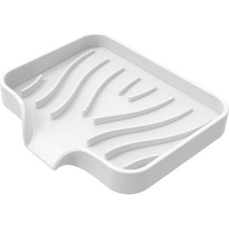 Jabonera de baño con desagüe, recipiente - Blanco (1/5)