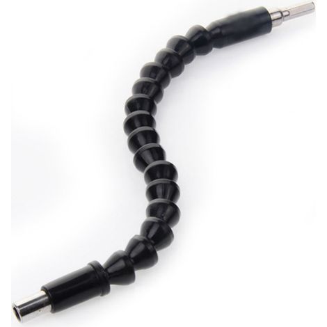 Flexible perceuse visseuse electrique et tournevis-Aimanté 360° rallonge à cardan 295mm avec embout mandrin pour renvoi angle à 90° plus (1/4)
