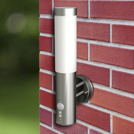 vidaXL Appliques murales d’extérieur 2 pcs avec détecteur de mouvement acier inoxydable (1/5)