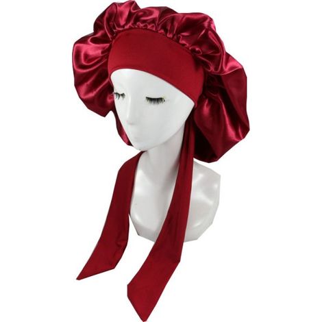 Bonnet en soie pour cheveux bouclés naturels, bonnet de nuit en satin (1/5)