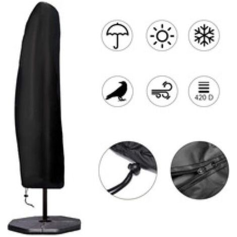 Housse de parasol déporté imperméable 30×81×45 cm avec fermeture éclair robuste - Housse de parasol suspendue durable de style banane pour parasols de jardin et de plage Housse de parapluie banane (1/5)