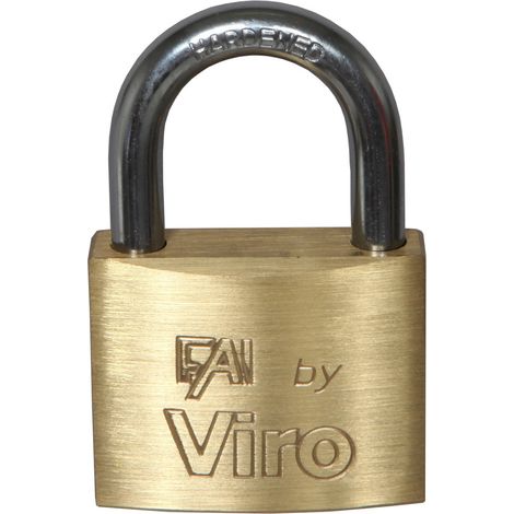Viro Fai art 555 lucchetto rettangolare 50 mm con arco in acciaio 2 chiavi (1/2)
