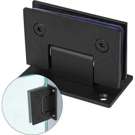 VURAHOME - Charnière de porte de douche à 90 degrés avec kit de remplacement de vis en acier inoxydable pour porte de salle de bain et verre (1/5)