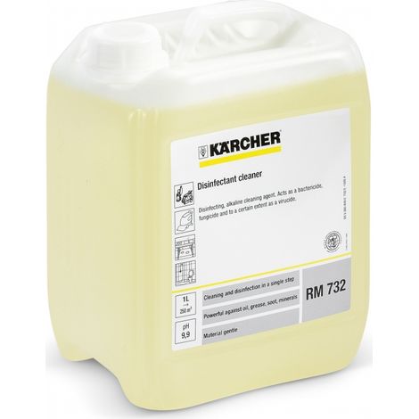 Kärcher – Désinfectant RM 732 5 litres 62955960 – Action bactéricide et fongicide – pH 9,5 – Pour chantiers humides