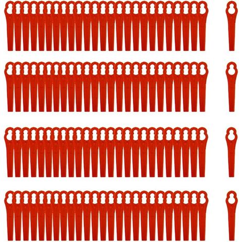 100 Stück Kunststoff-Rasenmähermesser für Freischneider und Trimmer, langlebige Ersatzmesser.