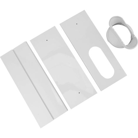 Kit de ventilation pour fenêtre de climatiseur en PVC, installation facile, sans joint, universel et réglable. Accessoire pour fenêtre de climatiseur avec 3 plaques pour fenêtre de 110 cm. (1/5)