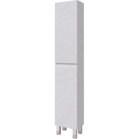 ONDEE ZEN - Colonne de rangement à poser LILA - 30 cm - Finition : Blanc - 2 Portes