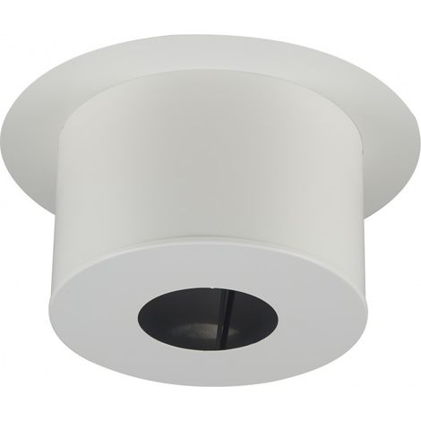 Poujoulat – Plaque de finition ronde pour conduit isolé inox/galva – Hauteur 12 cm – Diamètre 150 mm – Couleur blanc – Système auto-portant