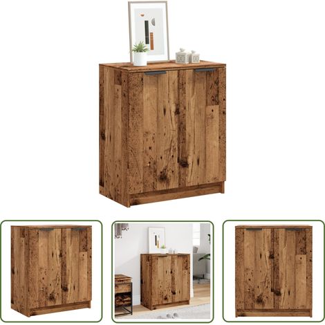 vidaXL Schuhschrank Altholz-Optik 59x35x70 cm Holzwerkstoff (1/5)