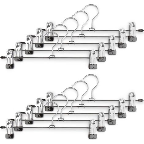 Lot de 30 Cintres, Crochet Rotatif, Pince Réglable, Acier Inoxydable, Pour Armoire (1/5)