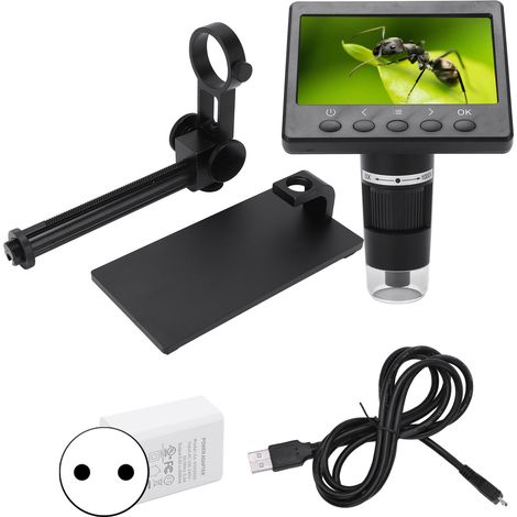 Microscope numérique LCD 4,3 pouces HD 1000X USB vidéo pour réparation de téléphone avec prise UE (1/5)