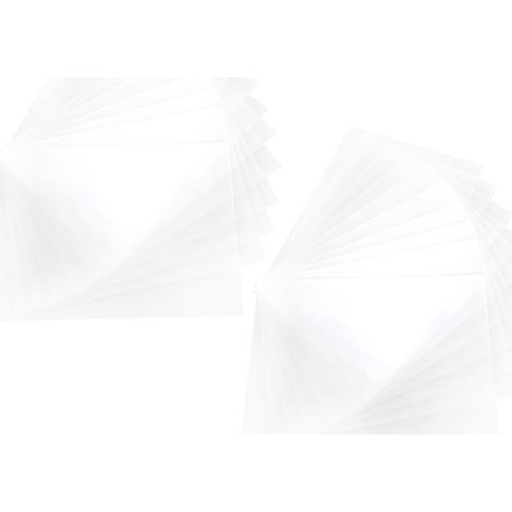 Film rétractable 20 pièces semi-transparent givré, feuilles DIY peintes à la main 0,2mm 2029 (1/5)