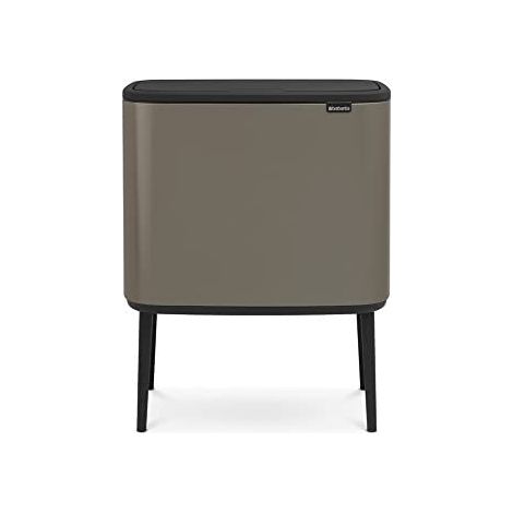 Brabantia Bo Touch Bin Poubelle, 11 + 23 litres, Gris (Platine) (1/5)