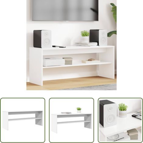 TV-Schrank Weiß - TV-Schränk Weiß 100 x 30 x 40 cm Holzwerkstoff (1/5)