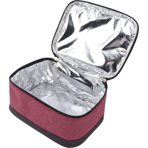 Boîte à lunch électrique portable chauffante USB à chauffage constant, sac isotherme rouge vin (1/5)