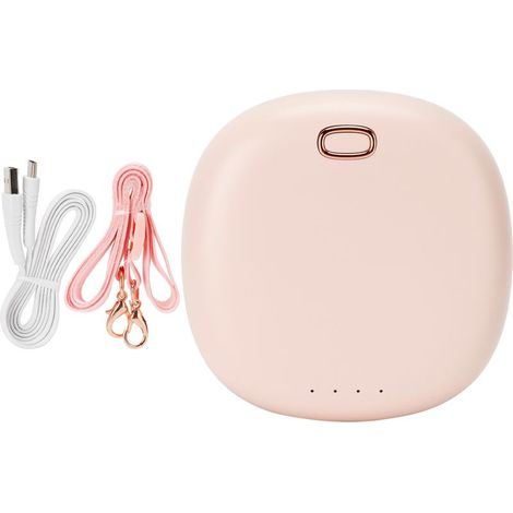 Wiederaufladbarer, tragbarer Nackenventilator mit USB-Anschluss – 3 Geschwindigkeitsstufen, geräuscharmer Modus (ABS, Pink) – für Reisen und Outdoor-Aktivitäten (1/5)