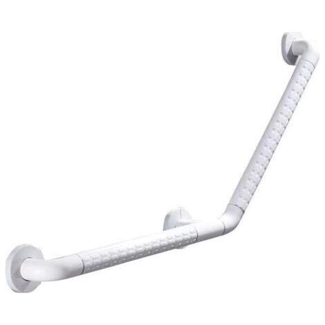 Barre de maintien 135° en acier inoxydable 45 cm – Charge maximale 148 kg – Pour baignoire et douche – Installation facile (1/4)