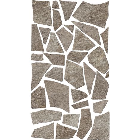 Carrelage effet Pierre Quartzite Gris Roche  Salvero - Sol extérieur (vendu par carton de 8 m²) - RO'MA CARRELAGE