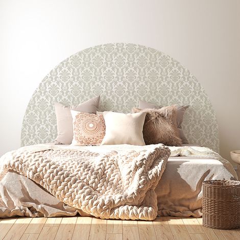 Stickers tête de lit - Motif baroque - 160 x 130 cm - Pour lits (120 à 140 cm) - Adhésif MAT (1/2)