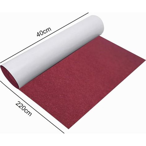 Feutrine Autocollante Rouge Bordeaux 1mm, 40×220cm Rouleau Feutrine Tissu Autocollant Découpé sur Mesure aux Pieds de Canapé, Pieds de Table, Pieds de Chaise, de Boîte DIY, Dessous de Verre (1/5)