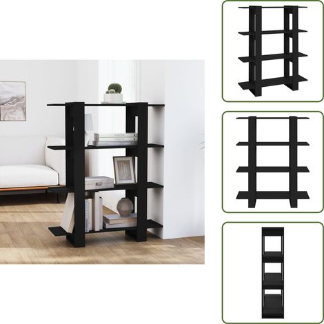 Mobili - vidaXL Libreria/Divisorio Nero 100x30x123,5 cm - Ripiano