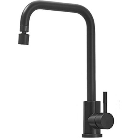 Mitigeur de cuisine noir mat – Acier inoxydable 304 – Hauteur 38 cm – Modèle 8601-RB (1/5)