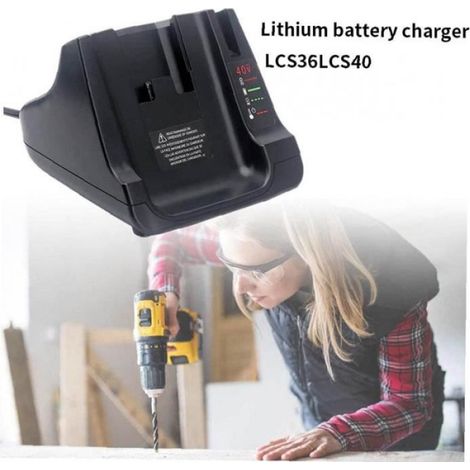 Chargeur rapide - - LCS36 LCS40 - Compatible avec Black & Decker 36V 40V Max - Lithium-ion (1/4)