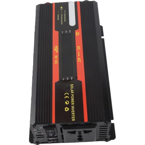 Onduleur de Puissance 1000W Universel Bi-Tension 12V 24V 220V Convertisseur Solaire Auto avec Écran LCD (1/5)