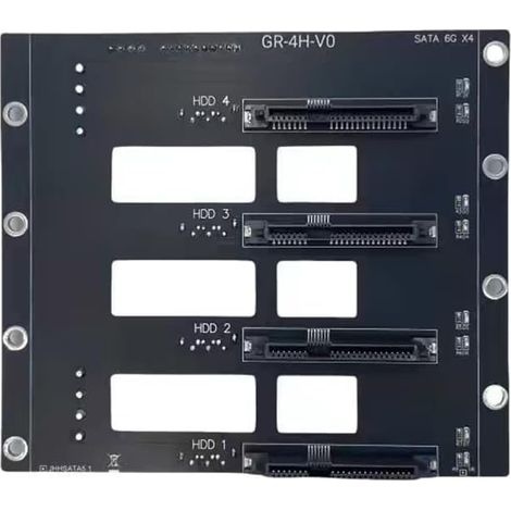 6Gbps SSD HDD SATA5.1 Disque dur Backplane NAS Carte de stockage Serveur Extension Board SATA vers 4 Disques Adaptateur 2 x 4D (1/5)