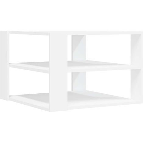 Maison Exclusive - Couchtisch Weiß 58x58x40 cm Holzwerkstoff