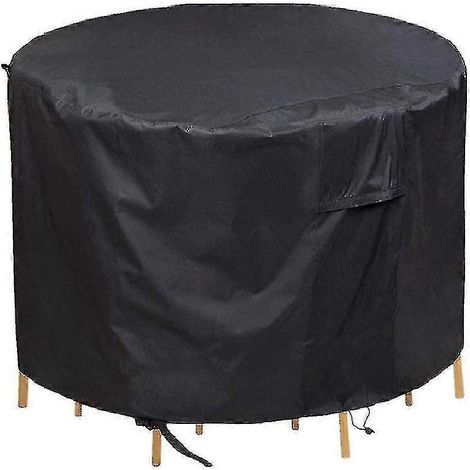 Housse de protection ronde anti-poussière et imperméable pour meubles de jardin, housse de protection pour table et mobilier d'extérieurstb (1/5)