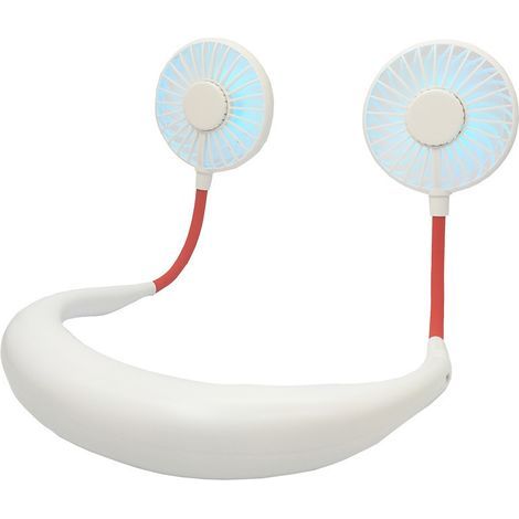 Sports neck fan, mini portable and silent fan, bright LED, foldable, USB, bladeless - AquaForge (1/2)