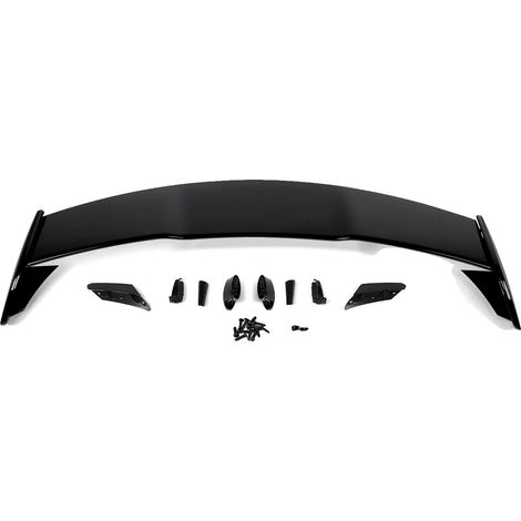 Spoiler trasero para maletero, ABS de alta calidad, fácil instalación, negro brillante. (1/2)