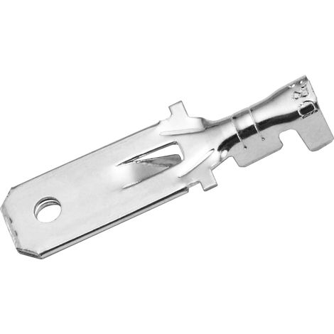 Pelle mâle à sertir rapide sertissage cosses 6,3 mm connecteur non isolé 100 pièces (1/5)