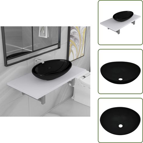 Arredamento bagno - vidaXL Set Mobili da Bagno 2 pz Ceramica Bianco - Mobili da bagno