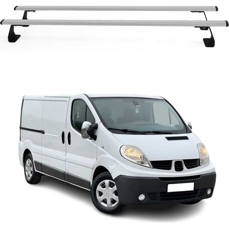 OMAC Heavy Duty Dachträger Querträger kompatibel mit Nissan Primastar 2001-2014 – 2 Stangen – Stahl Silber (1/5)