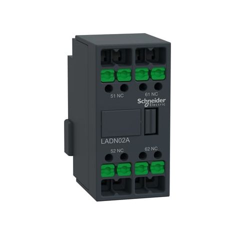 Bloc contacts auxiliaires frontaux 0F+2O Snap-In - LADN02A