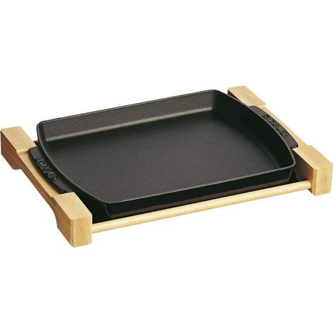 Staub 40509-523-0 Sur la Table Minis Teglia con Supporto in Legno, 230 x 45 x 355 (1/5)