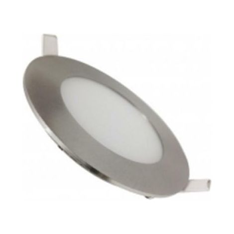 Faretto led da incasso 6w rotondo acciaio sottile super slim luce fredda kit 5 pezzi